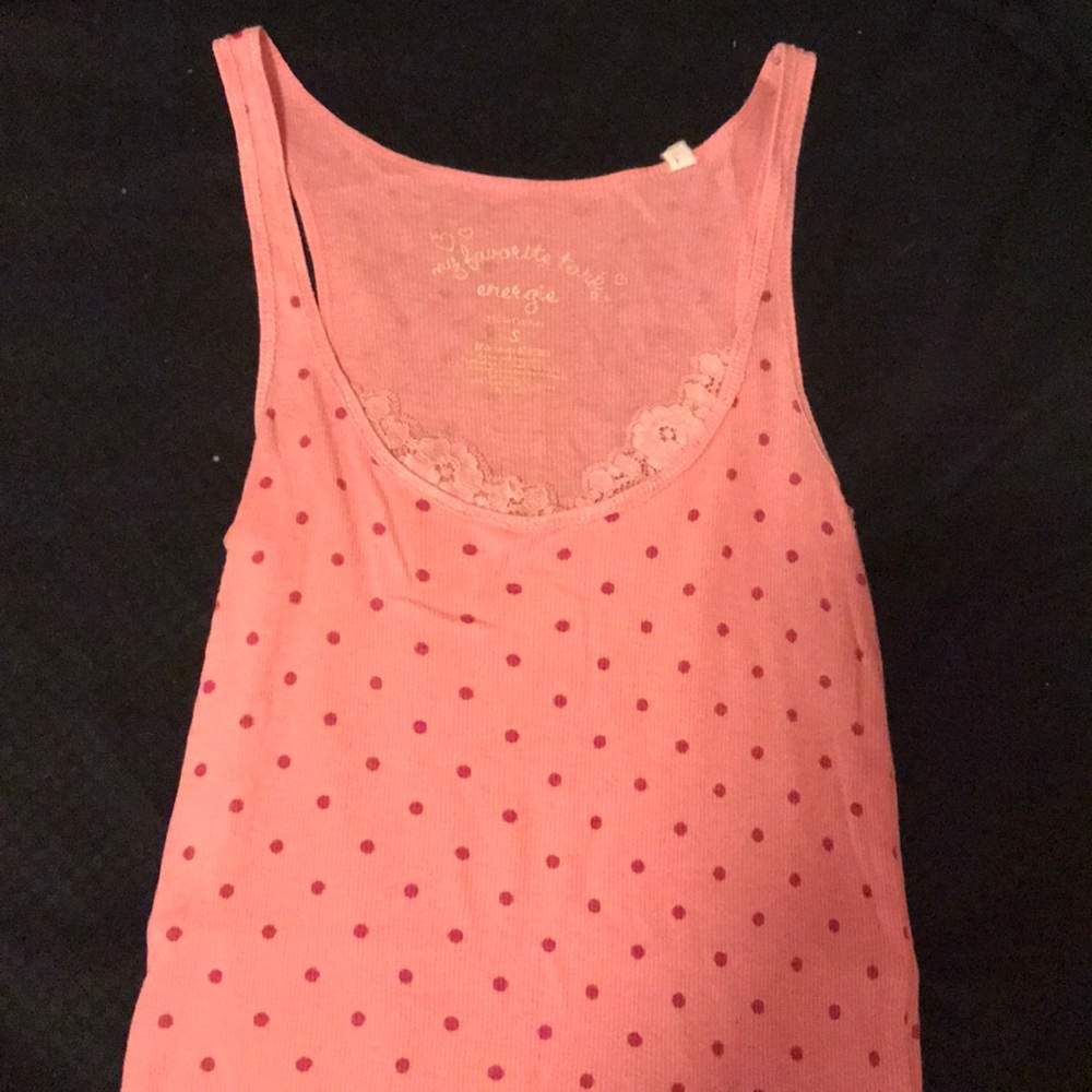 Pink Poka dotted tank top